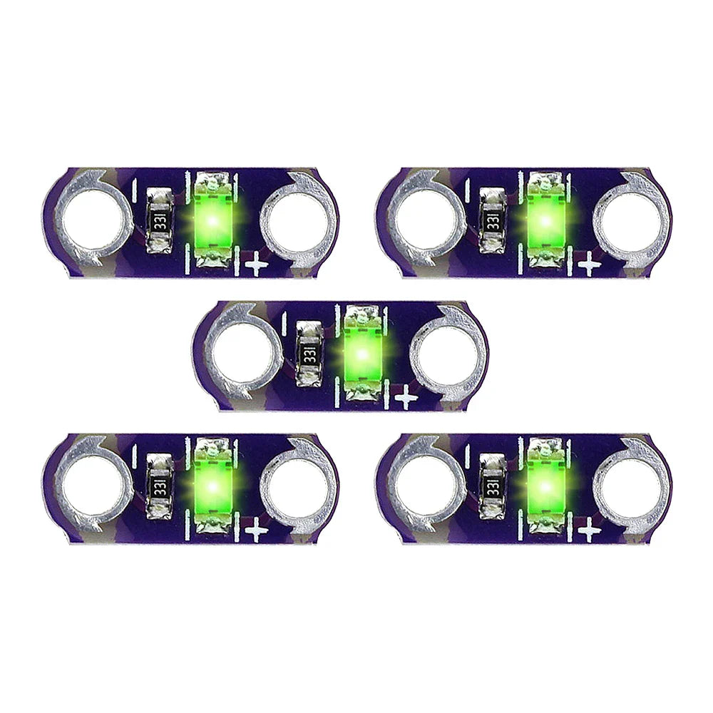 Module LED LilyPad 3V-5V 40mA, 5 pièces, Kit de bricolage, affichage LED Miniature jaune/vert/blanc/bleu/rouge