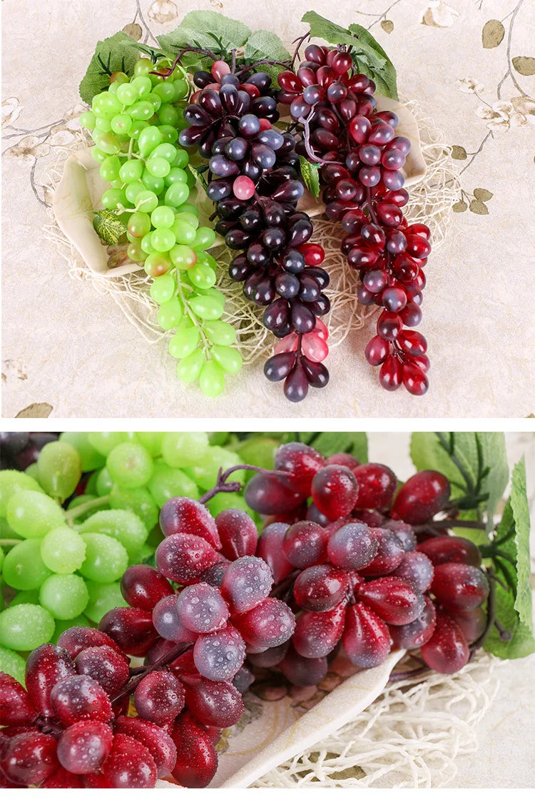 5PCS 12/18/24/36/60/85/100 Heads Artificial Grapes Christmas Halloween Wedding Party Home Garden Hanging Decoration Fake Fruits