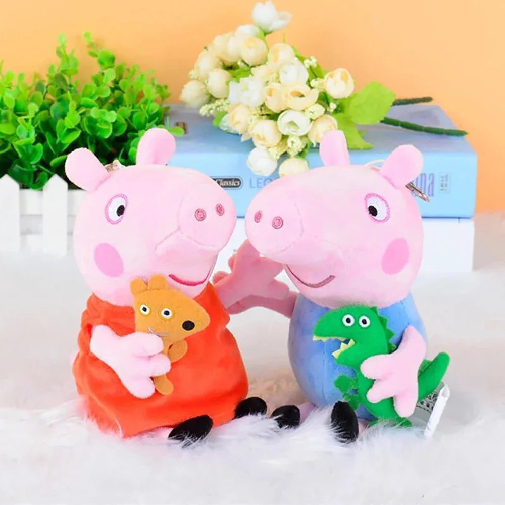 Jouets Peppa Pig 30CM Kawaii Cochonnet George Cochonnet Papa Cochonnet Maman Dessins Animés Poupées Décoration Chambre d'Enfants Coussins Oreillers Cadeaux