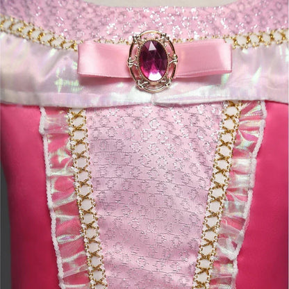Fantasy Girls Sleeping Beauty Aurora Cosplay Princess Dress Kids Halloween Carnival Birthday Costume Party Clothing 3-10Years