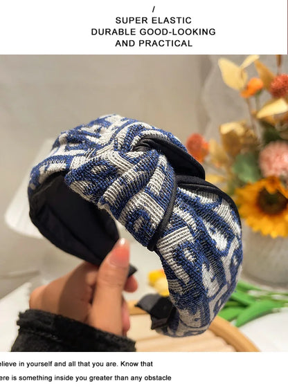 Bandeau rétro en tissu coloré style cow-boy, serre-tête avec crâne, bandeau de coiffure extérieur polyvalent et simple, nouvelle pince à cheveux élégante et tempéramentale