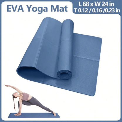 Tapis de Yoga Pilates Fitness 3/4/6mm d'Épaisseur Antidérapant Coussin de Yoga Tapis de Fitness de Voyage pour Femmes Entraînement au Sol à Domicile