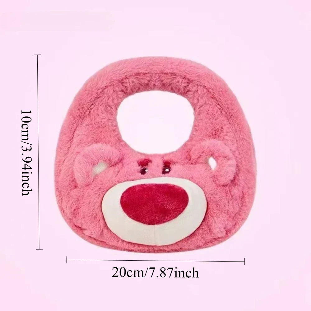 MINISO Lilo & Stitch Kawaii Crossbody Bag Girly Handbag Stitch Strawberry Bear Children Cartoon Soft Sweetheart Shoulder Bag