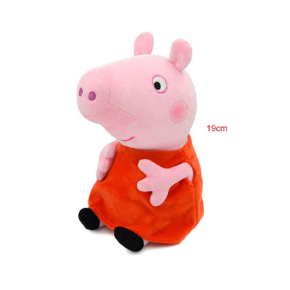 19CM Peppa Pig George Papa Maman Qualité Meilleure Vente Dessin Animé Enfant Peluche Poupée Cadeau Jouet Cochons Maison Décoration Chambre Enfant