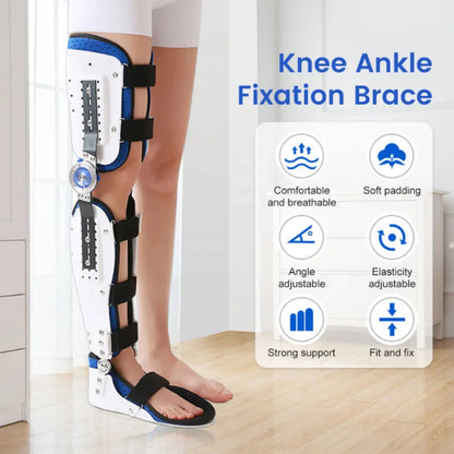 Orthèse de pied réglable pour le rinçage du genou, orthèse des membres inférieurs, protecteur de fracture, soutien des articulations des jambes, soins génitaux ligamentaires
