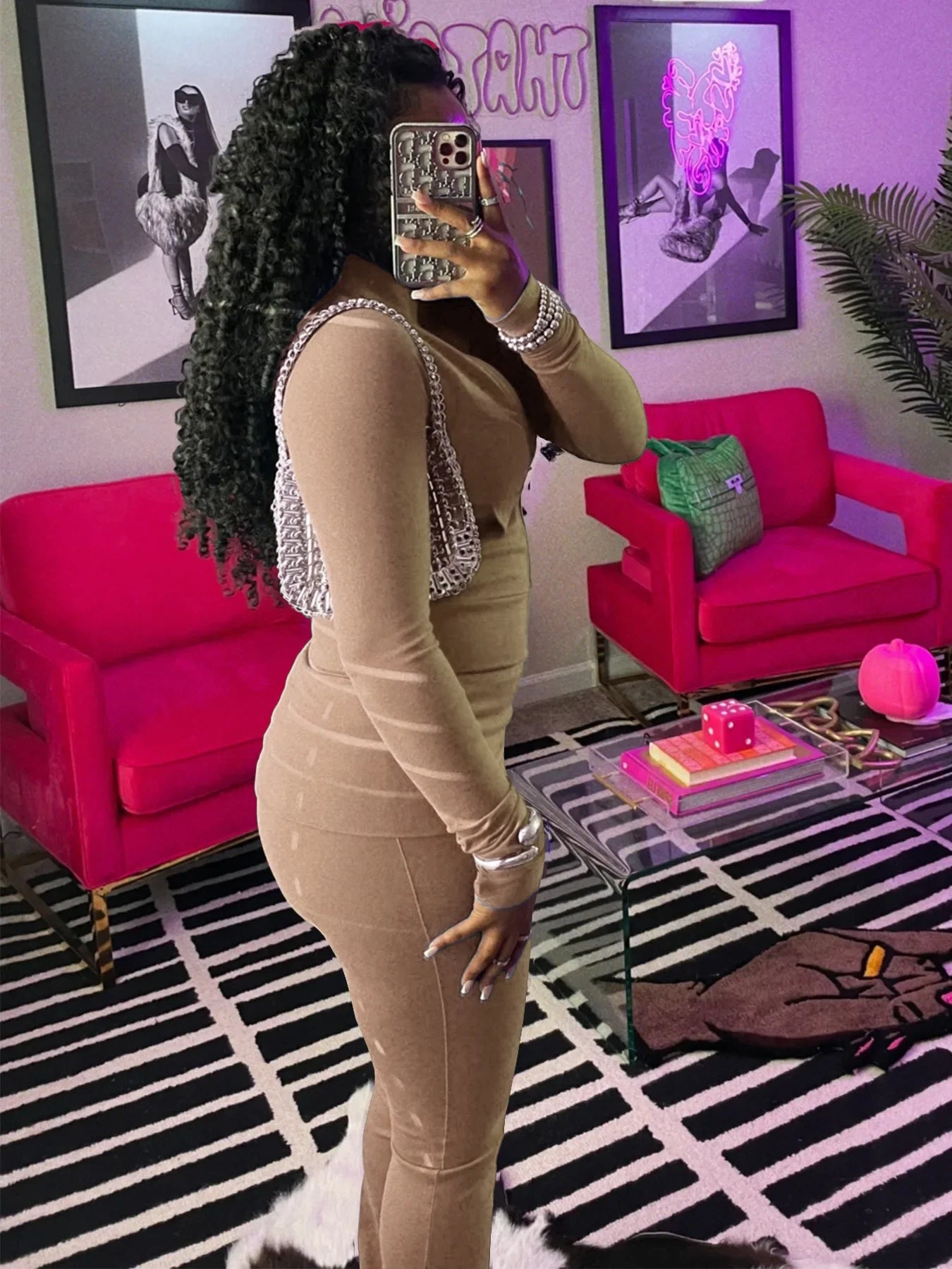 FAGADOER Autumn Winter 2 Piece Sets Women Outfit Casual Zip Pocket Crop Tops+High Waist Leggings Pants Suits Jogger Streetwear