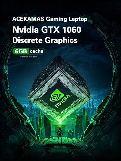 2025 ACEKAMAS 16" Gaming Laptop Intel Core i7 6700HQ GTX 1060 IPS 1920*1200 Gamer Computer 16GB DDR4 1TB SSD Windows 11 Pro PC