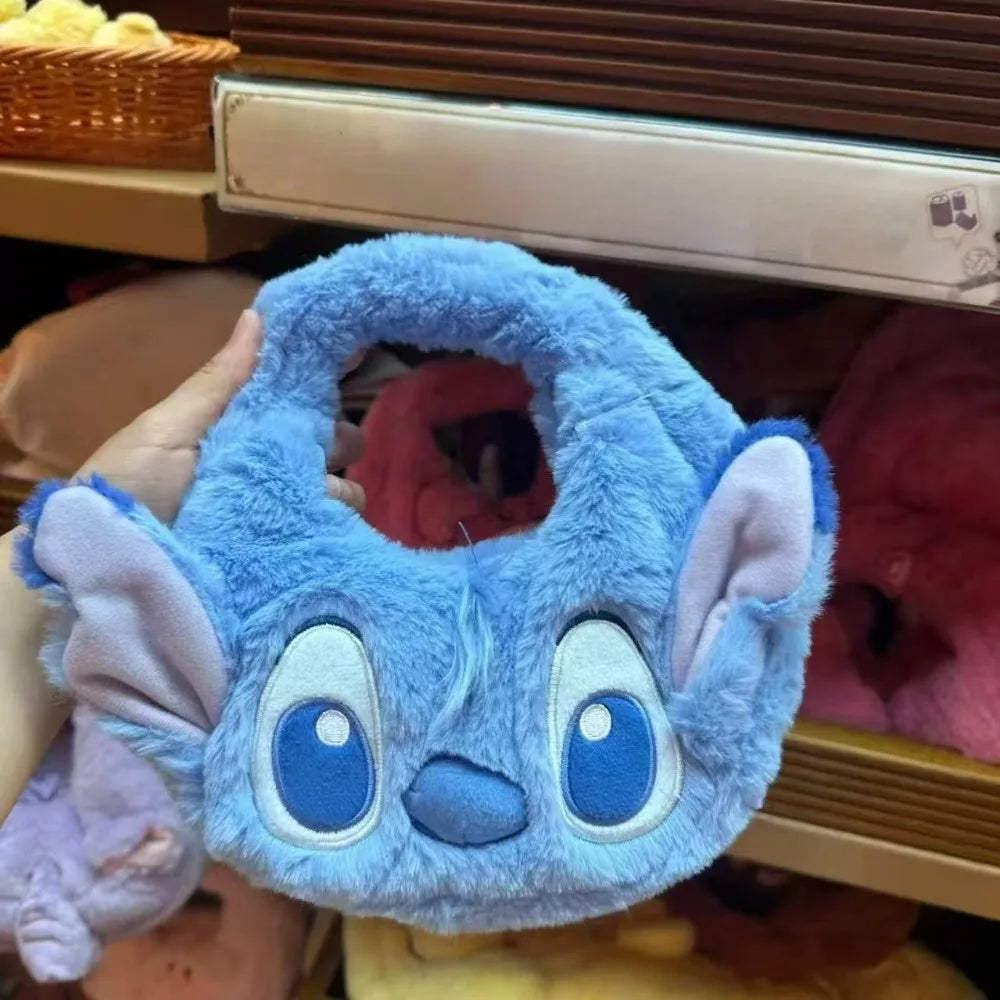 MINISO Lilo & Stitch Kawaii Crossbody Bag Girly Handbag Stitch Strawberry Bear Children Cartoon Soft Sweetheart Shoulder Bag