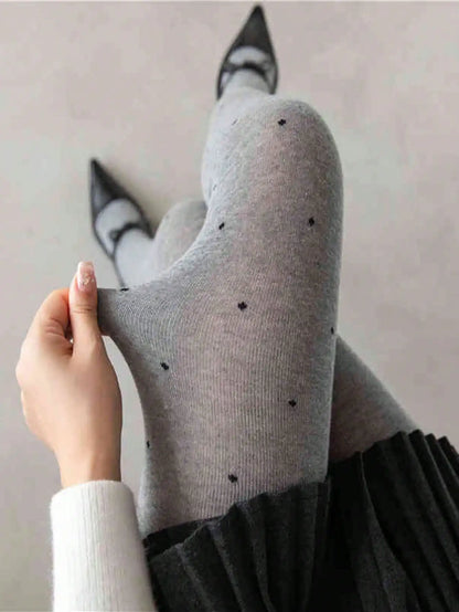 Leggings imprimés à pois pour femmes, 100 grammes, Leggings péplum en velours fin bordeaux, automne et hiver, printemps et automne