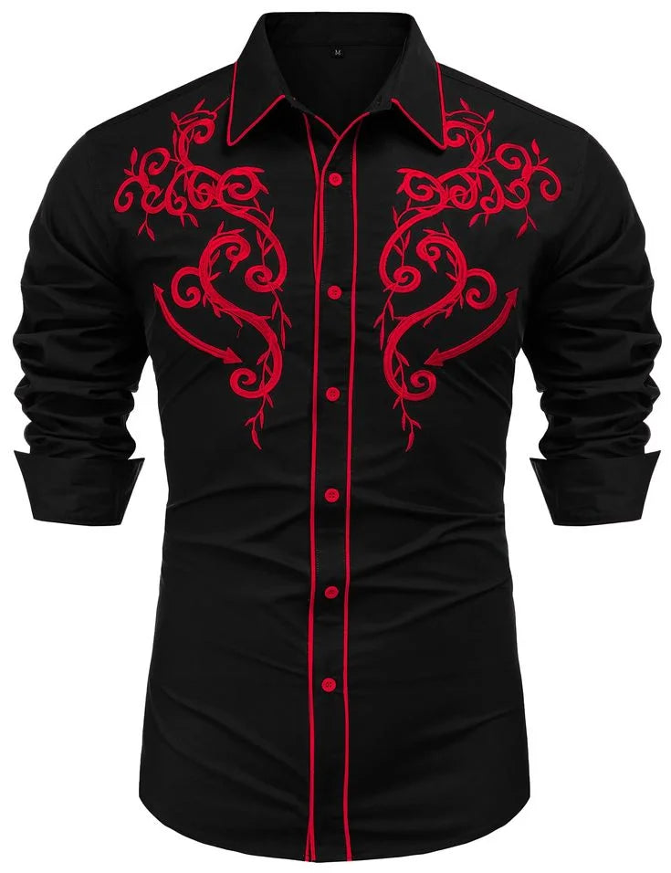 Western Denim Men's Shirt Comfortable and Soft Men's Clothing Long Sleeve Shirt Daily Wear Denim Shirt Fashion Button Design