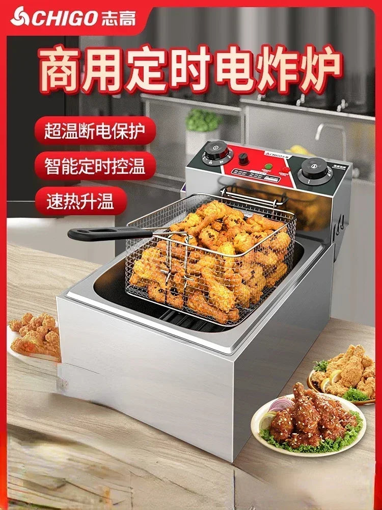 Friteuse Électrique 220V pour Cuisine, Friteuse à Frites Commerciale, Minuteur, Arfrai 10L Ar CW