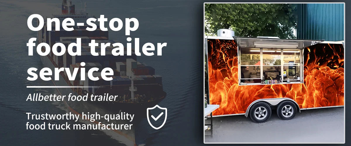 Allbetter Mobile Food Coffee Cart Ice Cream Trailer DOT Concession Trailer Restaurant Food Truck with Full Kitchen for Sale