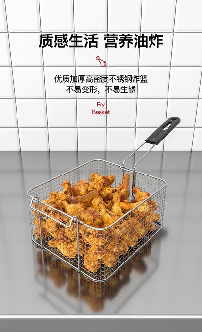 Friteuse Électrique 220V pour Cuisine, Friteuse à Frites Commerciale, Minuteur, Arfrai 10L Ar CW