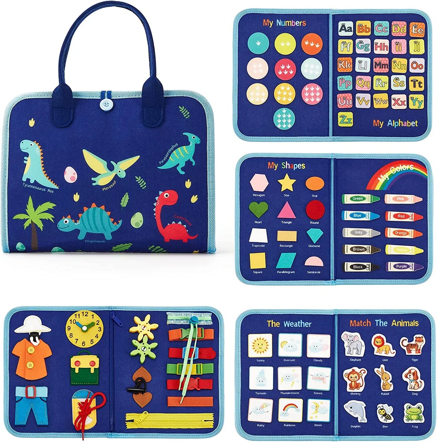 Montessori Toys Busy Board Sensory Activity Developing Board for Motor Skills,Learning Board for Toddlers  Christmas Gift