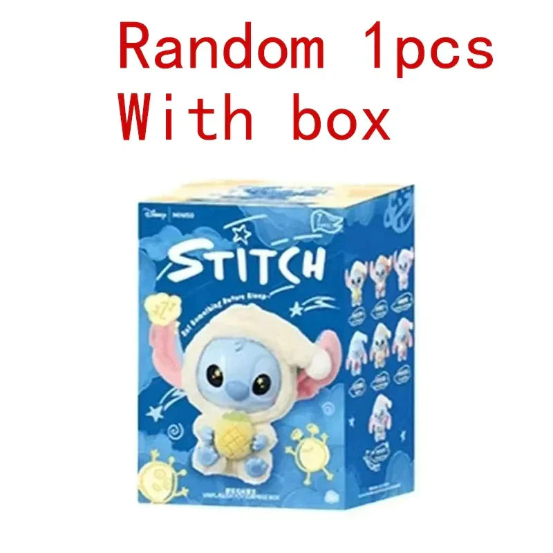 Stitchou Manger Quelque Chose Avant De Dormir Série Boîte Mystère Peluche Vinyle Jouets Mignons Poupée Réplique Sac Mystère Pendentif Décor Cadeau