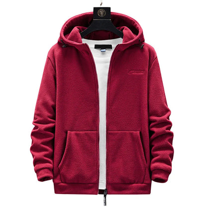 Polaire Homme Grande Taille L-8XL Pull Polaire d'extérieur Automne 2023 Gilet Polaire à Capuche Zippé Manteau