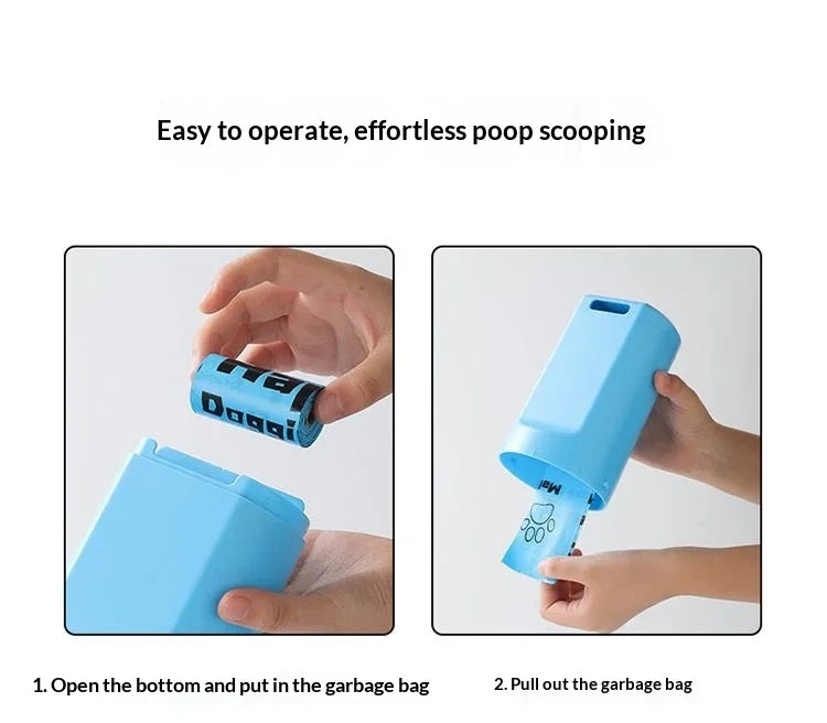 Pelle à litière pour chat, cuillère à litière Portable pour chat avec poubelle intégrée, grande pelle à litière, système d'élimination des merdes de chat