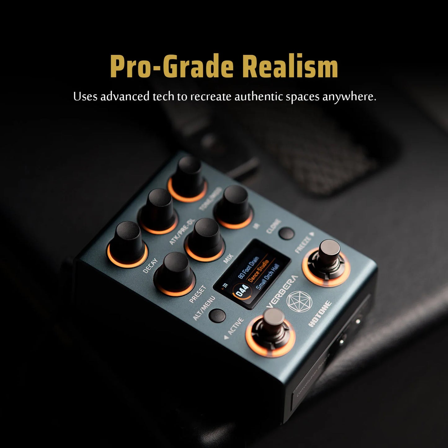 HOTONE Verbera Convolution IR Reverb, Hall Church Spring Plate Pédale de réverbération ambiante pour guitare acoustique électrique, synthétiseurs, voix