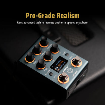 HOTONE Verbera Convolution IR Reverb, Hall Church Spring Plate Pédale de réverbération ambiante pour guitare acoustique électrique, synthétiseurs, voix