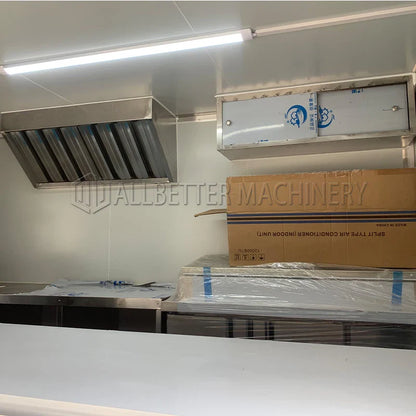 Allbetter Stainless Steel Mobile Food Trailer Hot Dog Carts Concession Food Trailer Towable Food Truck for Sale