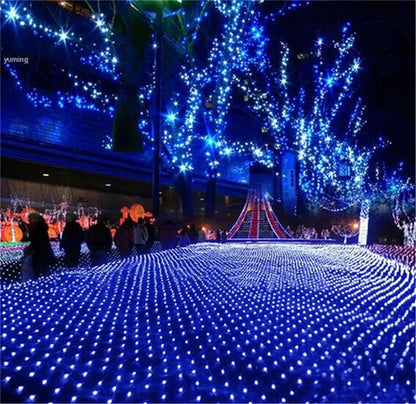 LED Net Christmas lights 3M x 2M 204LEDS AC110V/220V Led mesh LED Net lights string lights waterproof for Christmas New Year holidays