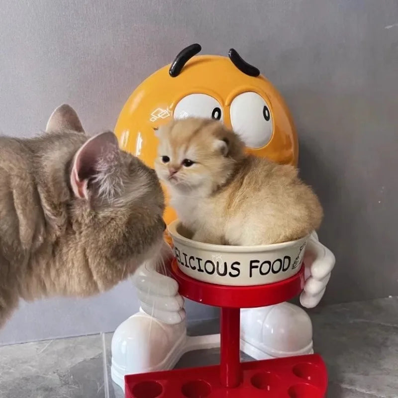 Cat Bowl Feeding and Water Decorative Kibble Dispenser Feeder for Cats Bowls Multipurpose Ornaments Cats Accessories Pets
