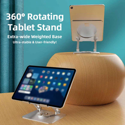 Support de tablette de bureau, avec dissipation thermique évidée, disponible en deux options : rotatif et non rotatif