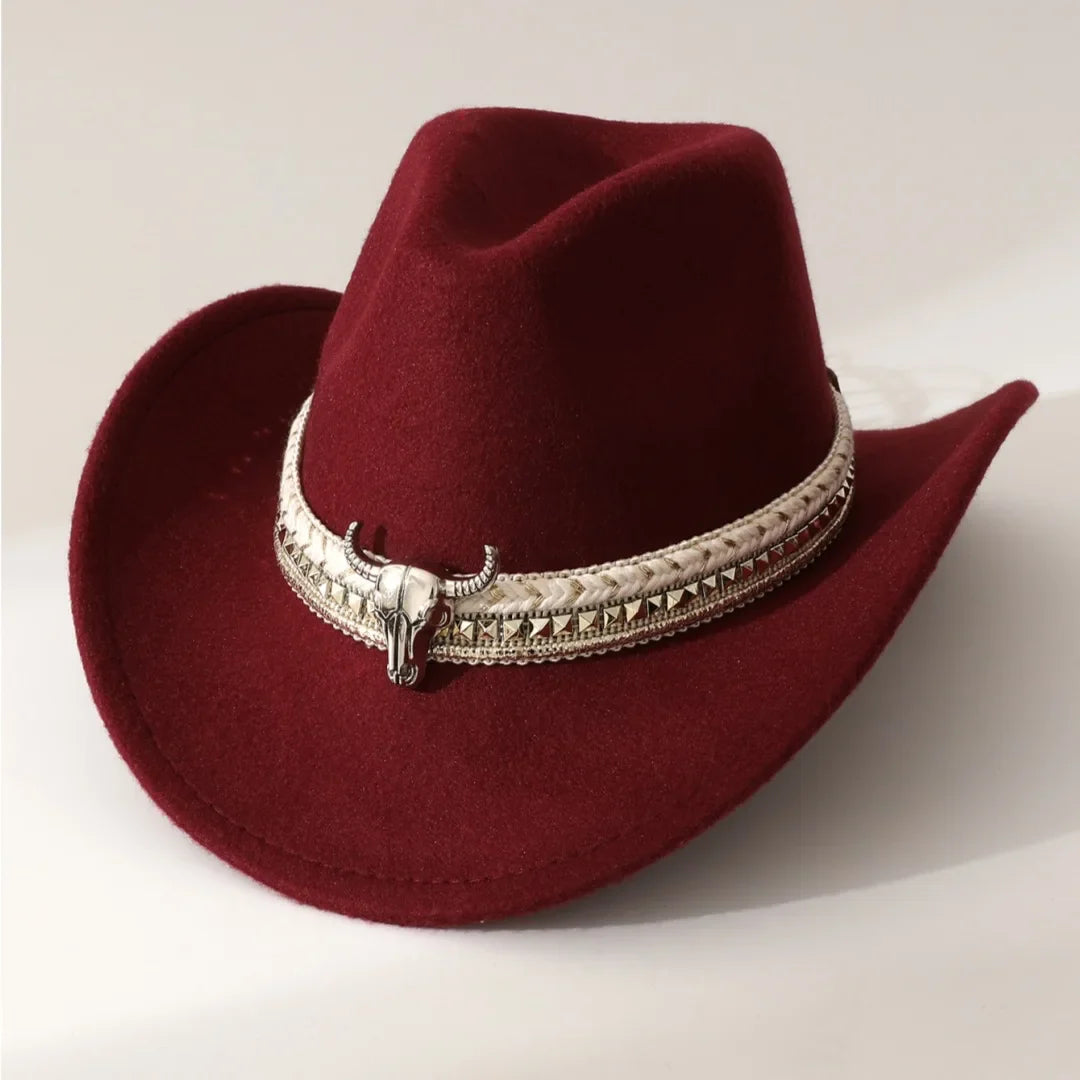 Nouveau chapeau de cowboy de style occidental, chapeau à bords roulés de style ethnique, chapeau de soleil, chapeau de jazz, chapeau de voyage d'extérieur, chapeau de cowboy imprimé vache