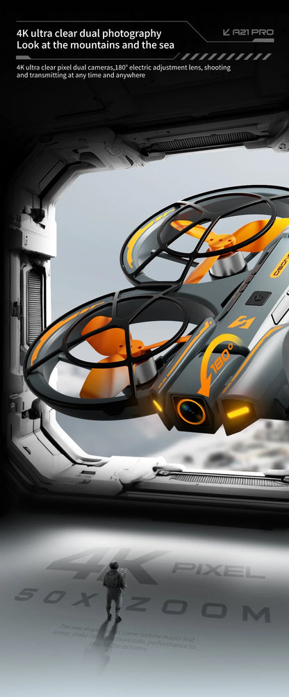 A21 Pro Drone professionnel FPV 4K HD double caméra WiFi moteur sans brosse flux optique vol stationnaire réglage électrique quadrirotor Drone à