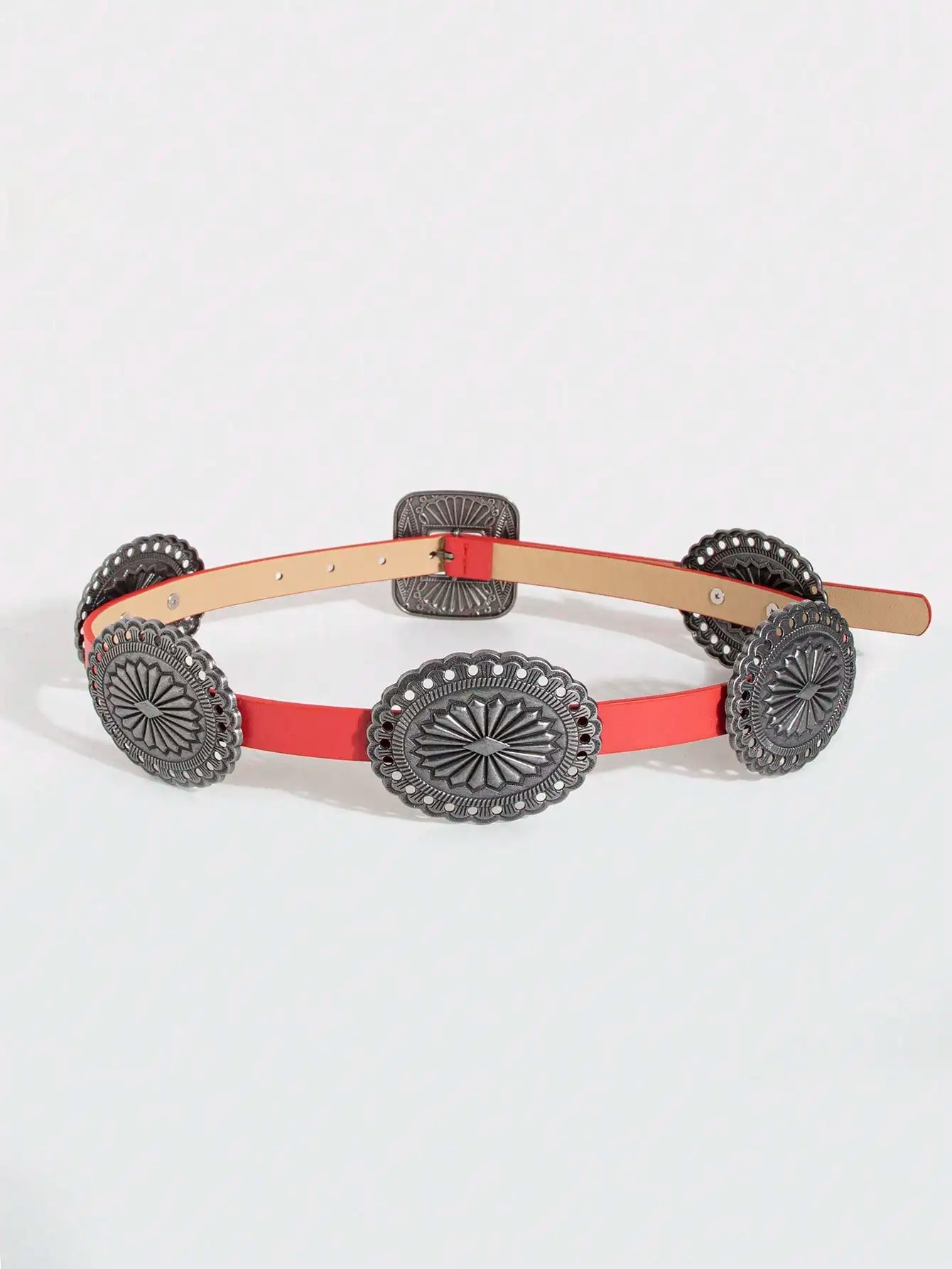 Ceinture robuste en métal sculpté pour femmes, 1 pièce, Style Punk, accessoire Cowboy Cowgirl, Boho