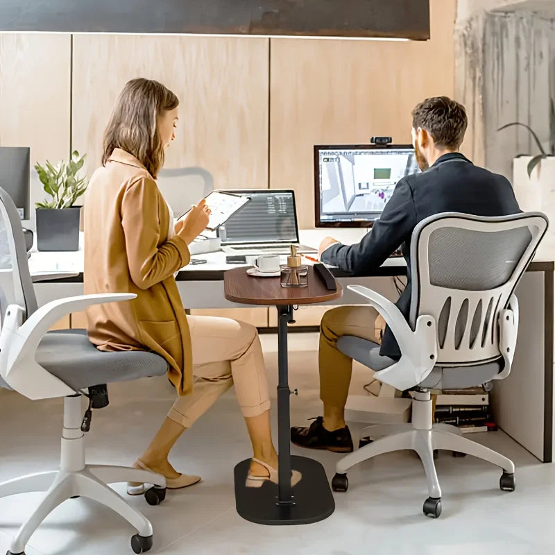[Table d'ordinateur portable moderne] Table d'appoint moderne en forme de C à hauteur réglable |    360 °   Table rotative pour ordinateur portable, parfaite pour le canapé