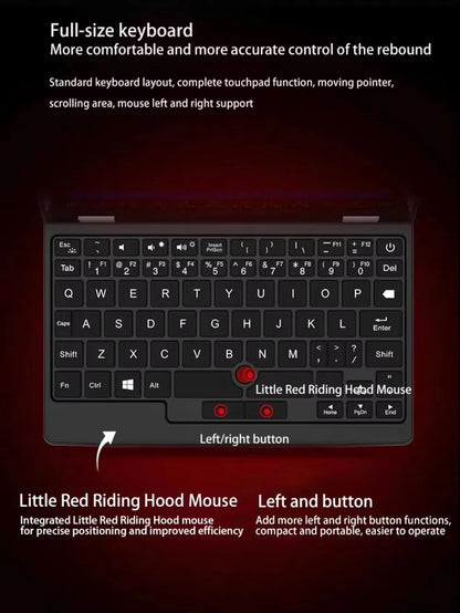 7 Inch Mini Laptop 16G 1TB N95 Notebook IPS Touch Screen Portable Netbook Win 11 Pro Mini PC Micro Computer Bluetooth 4.2