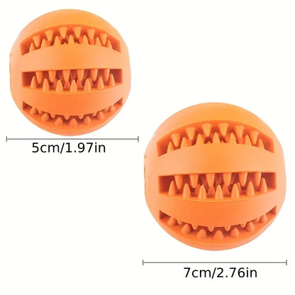 Balle de jouet pour chien, boule de jouet non toxique résistante aux morsures pour chiens de compagnie, chiot chat, mangeoire de friandises pour animaux de compagnie, boule de nettoyage des dents à mâcher