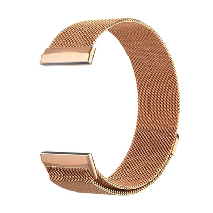 Bracelet à mailles milanaises en métal pour montre connectée Fitbit Versa 4/Versa 3 Bracelet officiel pour Fitbit Sense 2-1 Correa magnétique