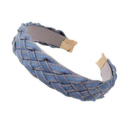 Bandeau en jean style cowboy coréen, coiffure en jean noué, accessoires pour cheveux, chapeaux cowboy, cerceau à cheveux streetwear