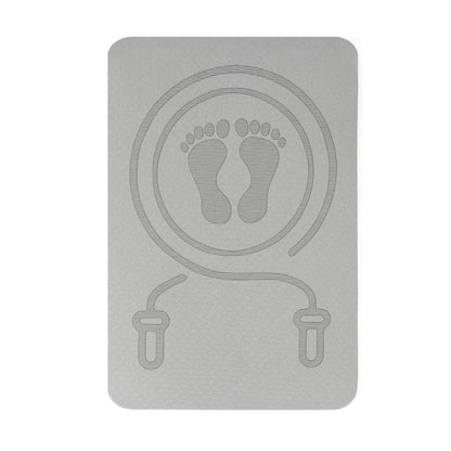 Floor Mats Anti-noise Jump Rope Mat Cushioning Non Slip Yoga Fitness Mats with Position Line Waterproof Skipping Mat Home