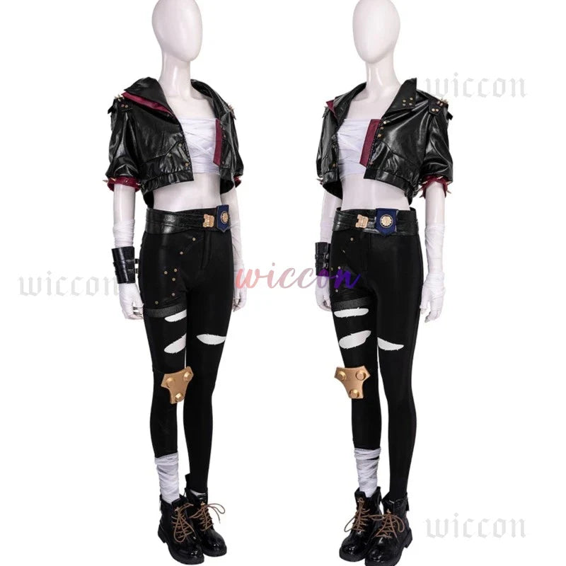 Costume de cosplay LoL Arcane Vi, perruque, uniforme, chaussures, tenues, combinaison d'Halloween et de carnaval pour femmes et hommes, haute qualité