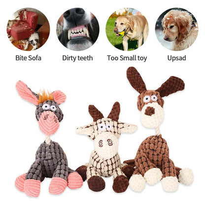 Matkey-Jouets en peluche pour grands chiens, mâcheurs agressifs, jouets à mâcher durables pour chiots grinçants