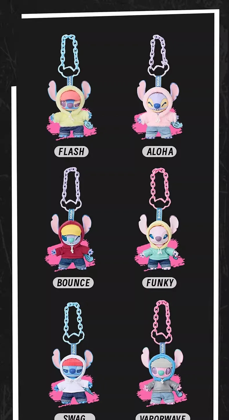 MINISO Stitch Gen Z Street Series Blind Box Vinyl Plush Desktop Decoration Pendant Street Stitch Surprise Gift box