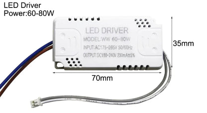 Pilote LED 230mA 8-24w 24-40w 40-60w 60-80w 80-120w 100-150w, pilote à courant Constant, unité d'alimentation, transformateur LED