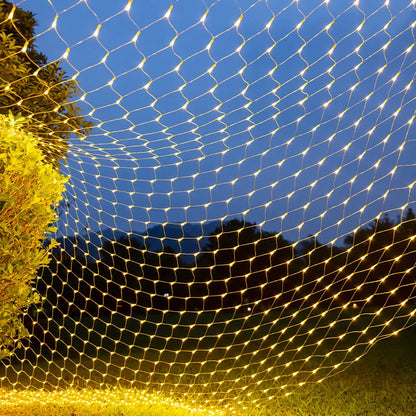 LED Net Mesh String Lights, 8 Modes, 220V, 110V, EU Plug, Festival Decoration, Christmas, Halloween, New Year 2026, Wedding Party