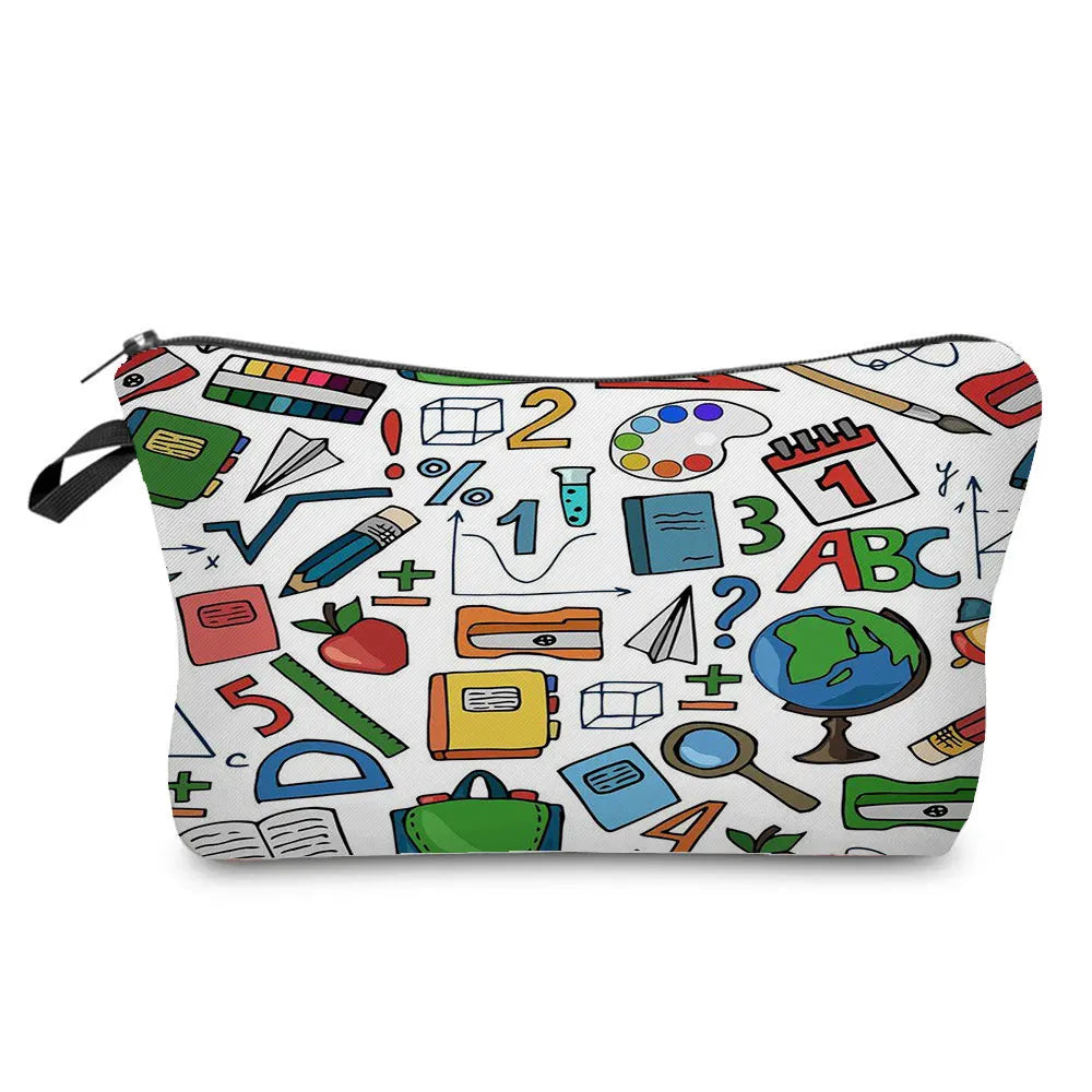 Sacs de rangement portables pour étudiant en sciences naturelles, poudres pour crayons, école, école, école, école, école, école, cadeaux du Nouvel An, mini sac de lavage
