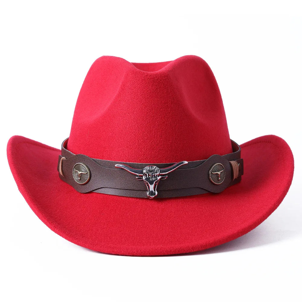 Chapeau de cowboy divers accessoires chapeau de cowboy monochrome en feutre chapeau d'extérieur homme et femme chapeau de cavalier chapeau femme