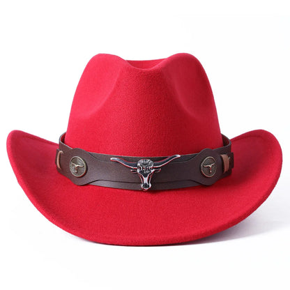 Chapeau de cowboy divers accessoires chapeau de cowboy monochrome en feutre chapeau d'extérieur homme et femme chapeau de cavalier chapeau femme