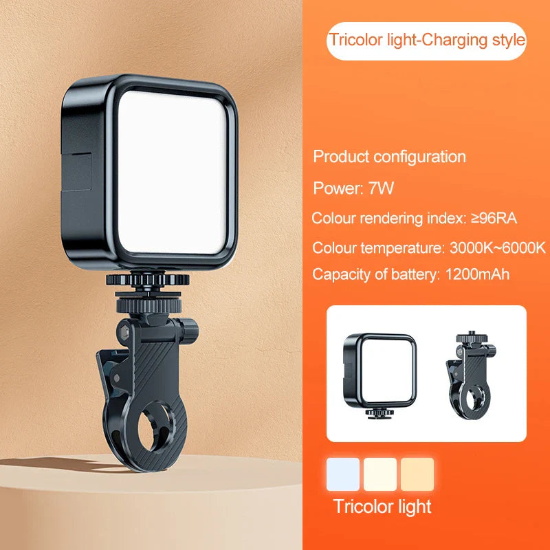 Anneau lumineux Led avec trépied, Rechargeable, pour Selfie, lampe pour prise de vue Photo, accessoires pour téléphone portable