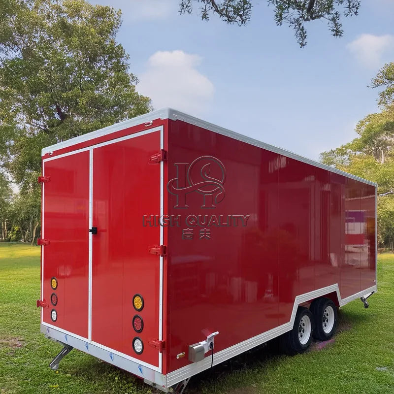 United State Food Truck with Full Kitchen BBQ Pizza Trucks Concession Bbq Food Trailer with Porch Fully Equipped Custom Food Tru