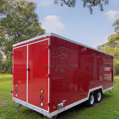 United State Food Truck with Full Kitchen BBQ Pizza Trucks Concession Bbq Food Trailer with Porch Fully Equipped Custom Food Tru
