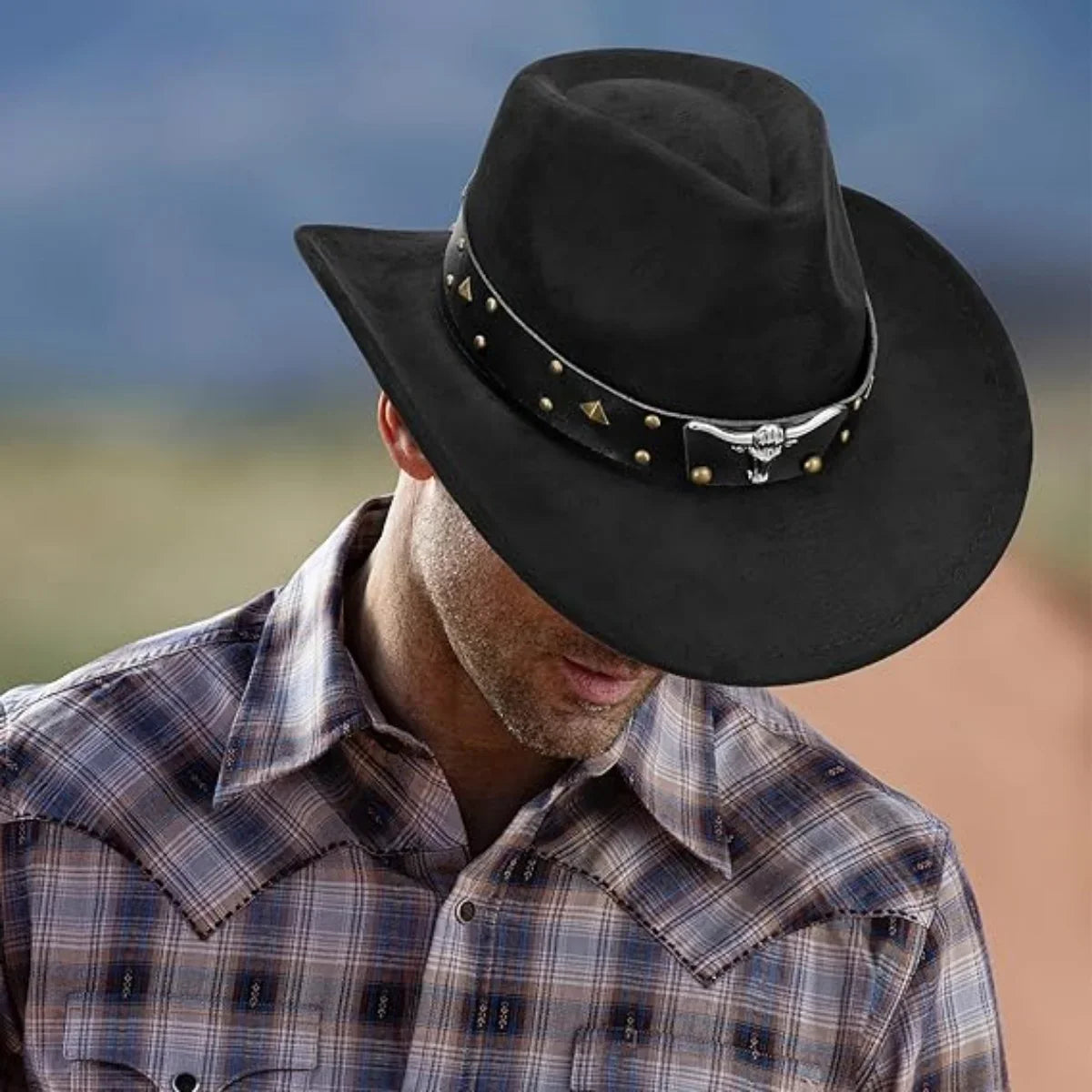 Nouveau Chapeau de Cowboy de Style Occidental pour Hommes et Femmes Chapeau de Gentleman Rétro à Large Bord Chapeau de Cowgirl Jazz Chapeaux de Soleil Tendance pour l'Été