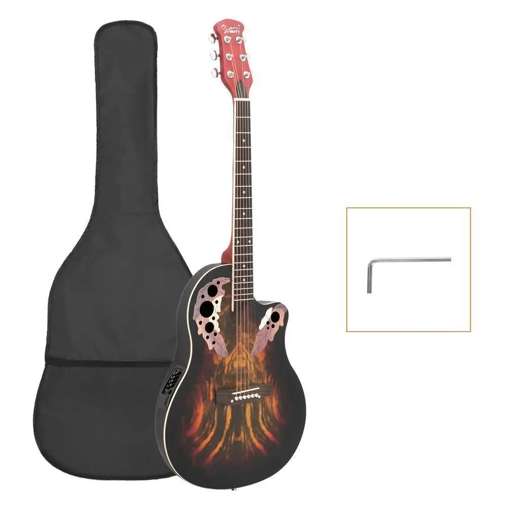 Glarry 41 pouces guitare acoustique-électrique coupée pleine grandeur guitare EQ avec sac