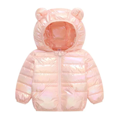 1-6T Hiver Bébé Filles Garçons Vêtements Manteaux Duvet Coton Dessin Animé Capuche Vestes Enfants Combinaison de Ski Salopette Costume de Tout-Petit